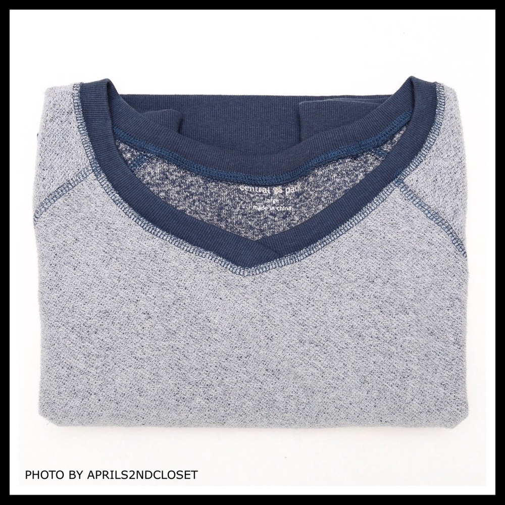 V-NECK PULLOVER OVERSIZED SWEATSHIRT CROP TOP - Picture 6 of 8